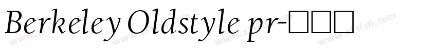 Berkeley Oldstyle pr字体转换